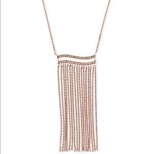 LAST 1 ⭐️ MK rosegold tone CZ fringe necklace